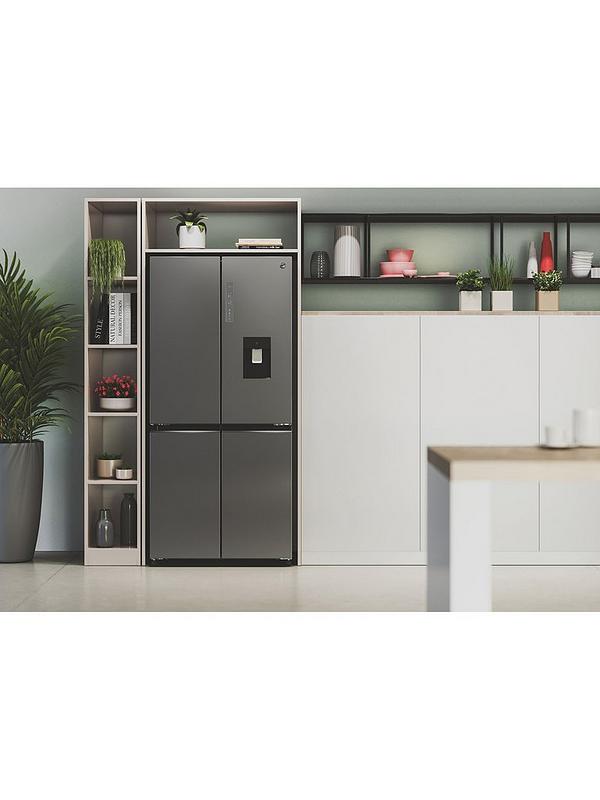 Hoover HHCR3818EWPL Non Plumbed Total No Frost American Fridge Freezer, E Rated - Inox - Image 6